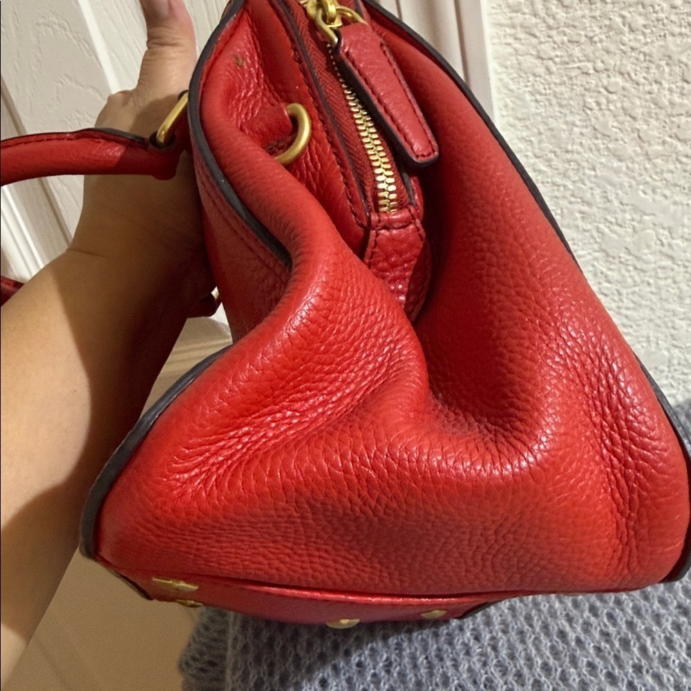 Red Leather Handbag - Picture 5 of 7